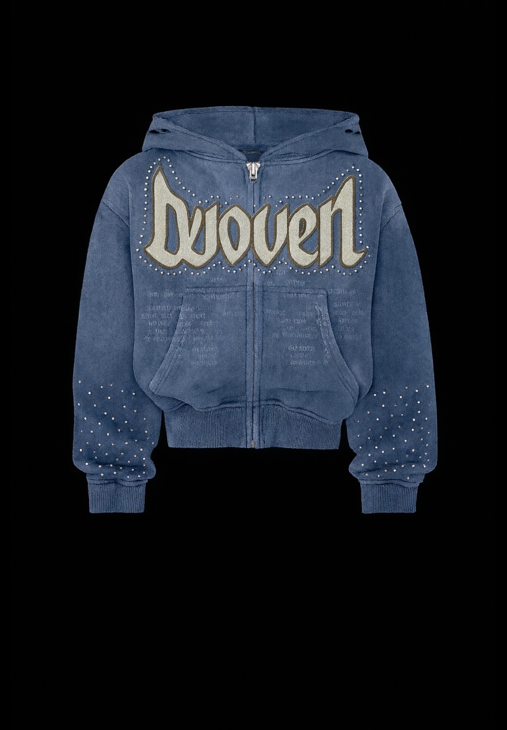 Woven rhinestone zips ( PRE ORDER)